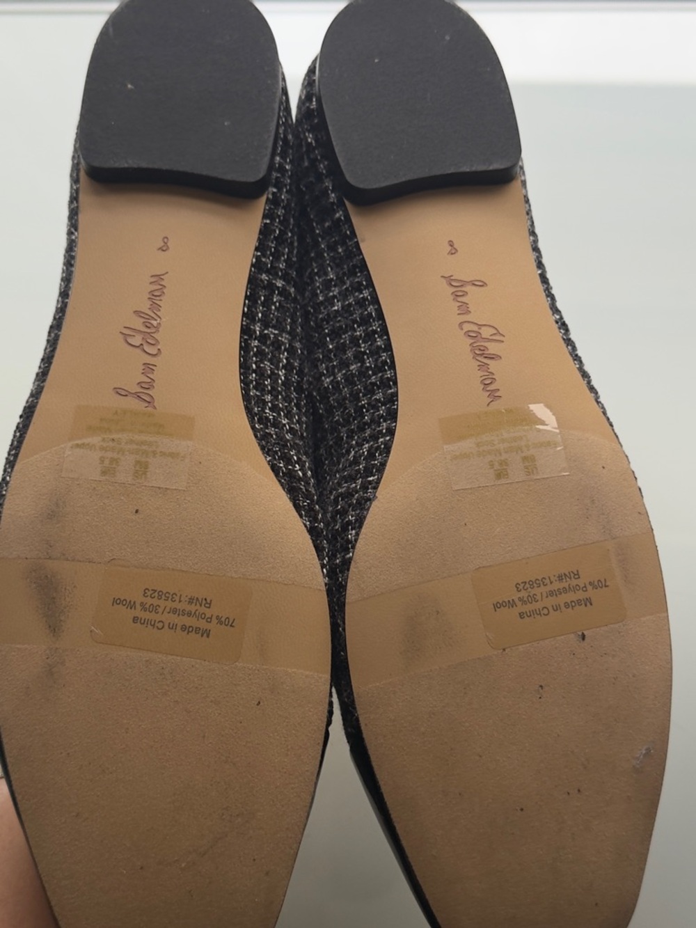 Sam Edelman Black Tweed Ballet Flat with Patent Toe size 9 - Picture 5 of 9